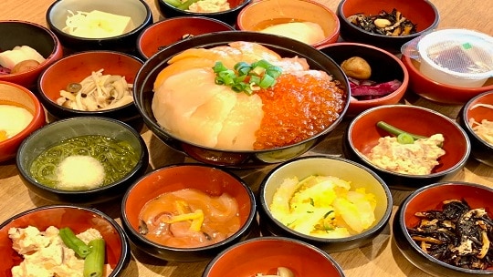 "Ajimeguri Kobachi Yokocho" -Local gem and morning color menu- * Example