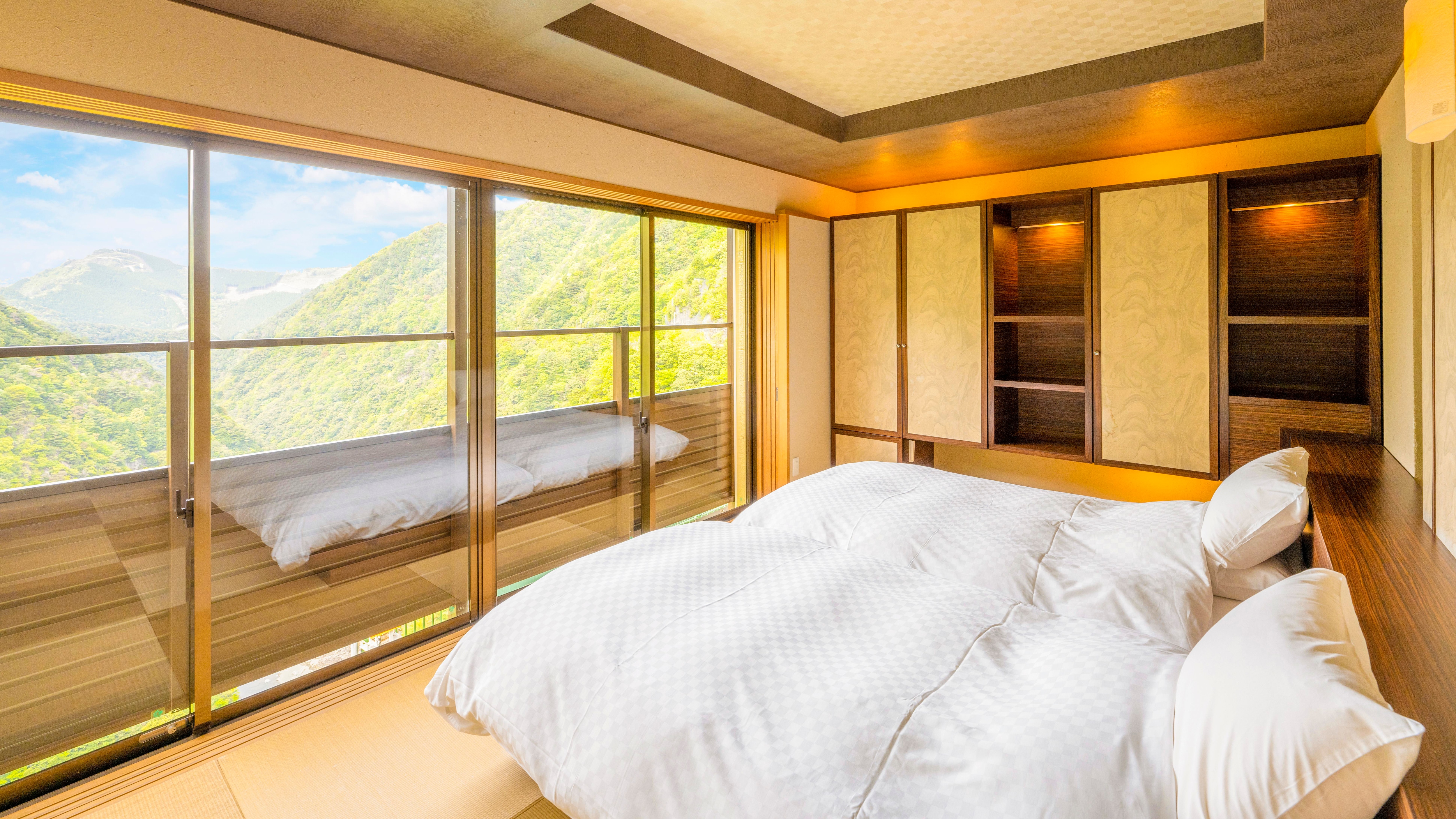 ■ Room with open-air bath footbath Tamaki ■ Bedroom