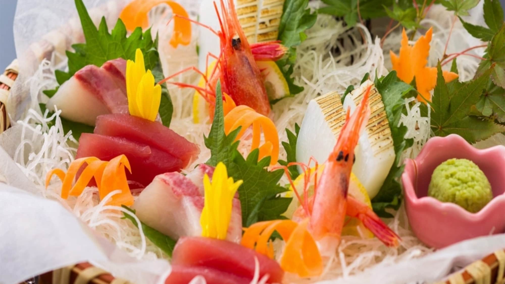 Fresh seafood sashimi