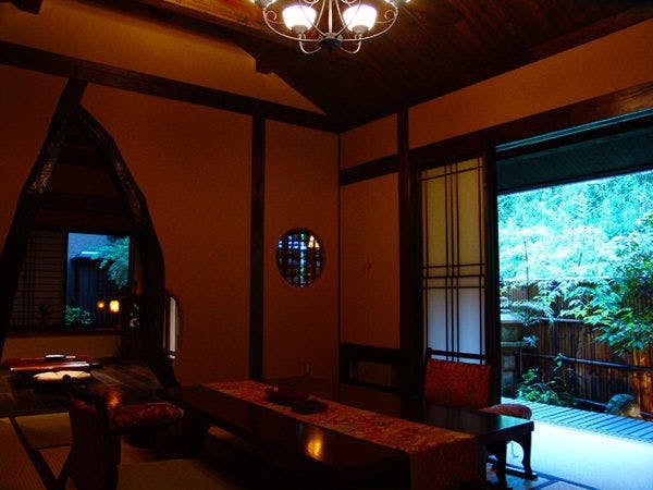 [帶hanare /露天浴池的房間] ◆Hanaho ◆岩石露天+私人花園+日式房間+寬邊