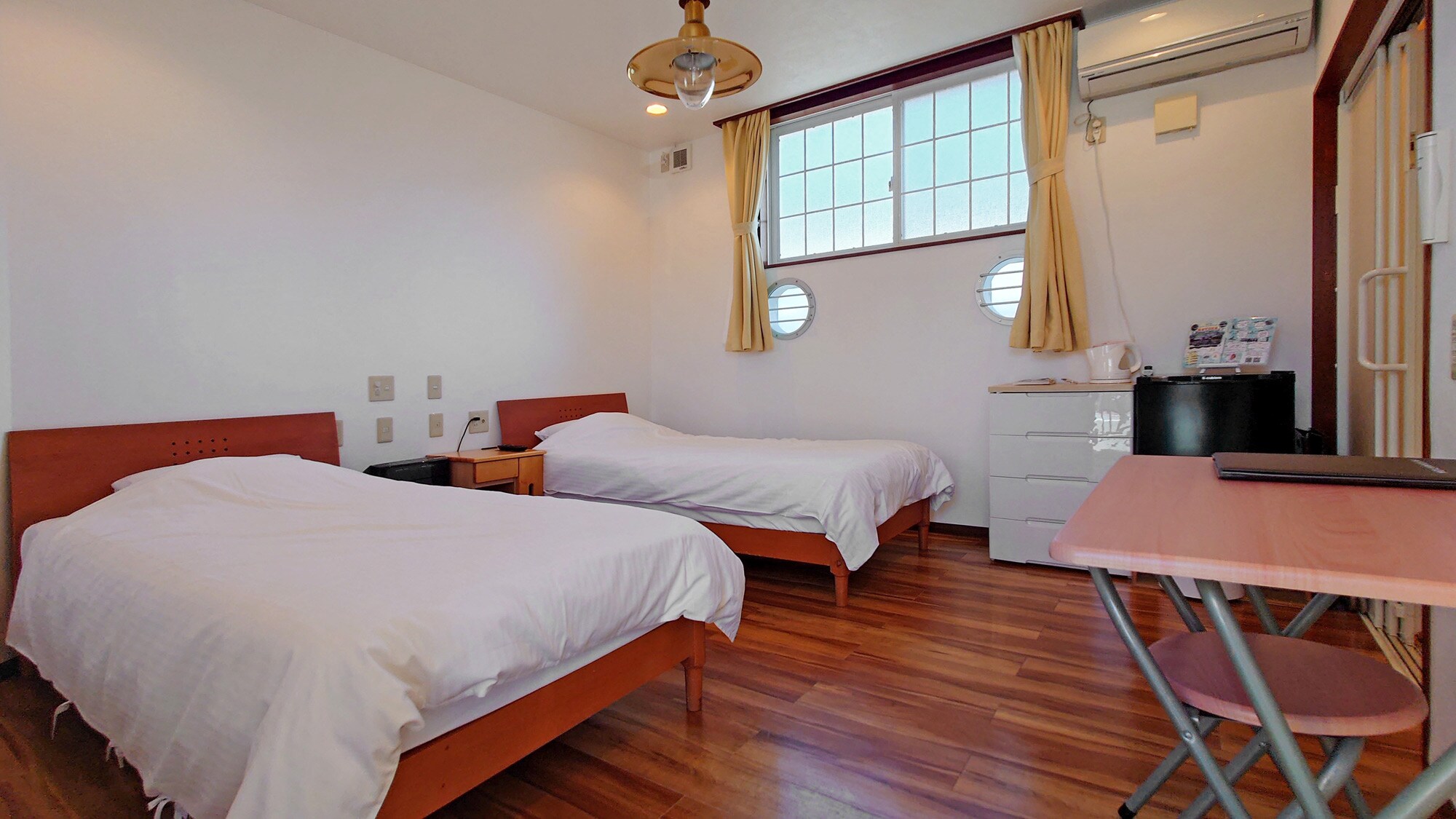 [1F Villa Twin Room Barrier-Free] This is a barrier-free room that is easy to walk in.