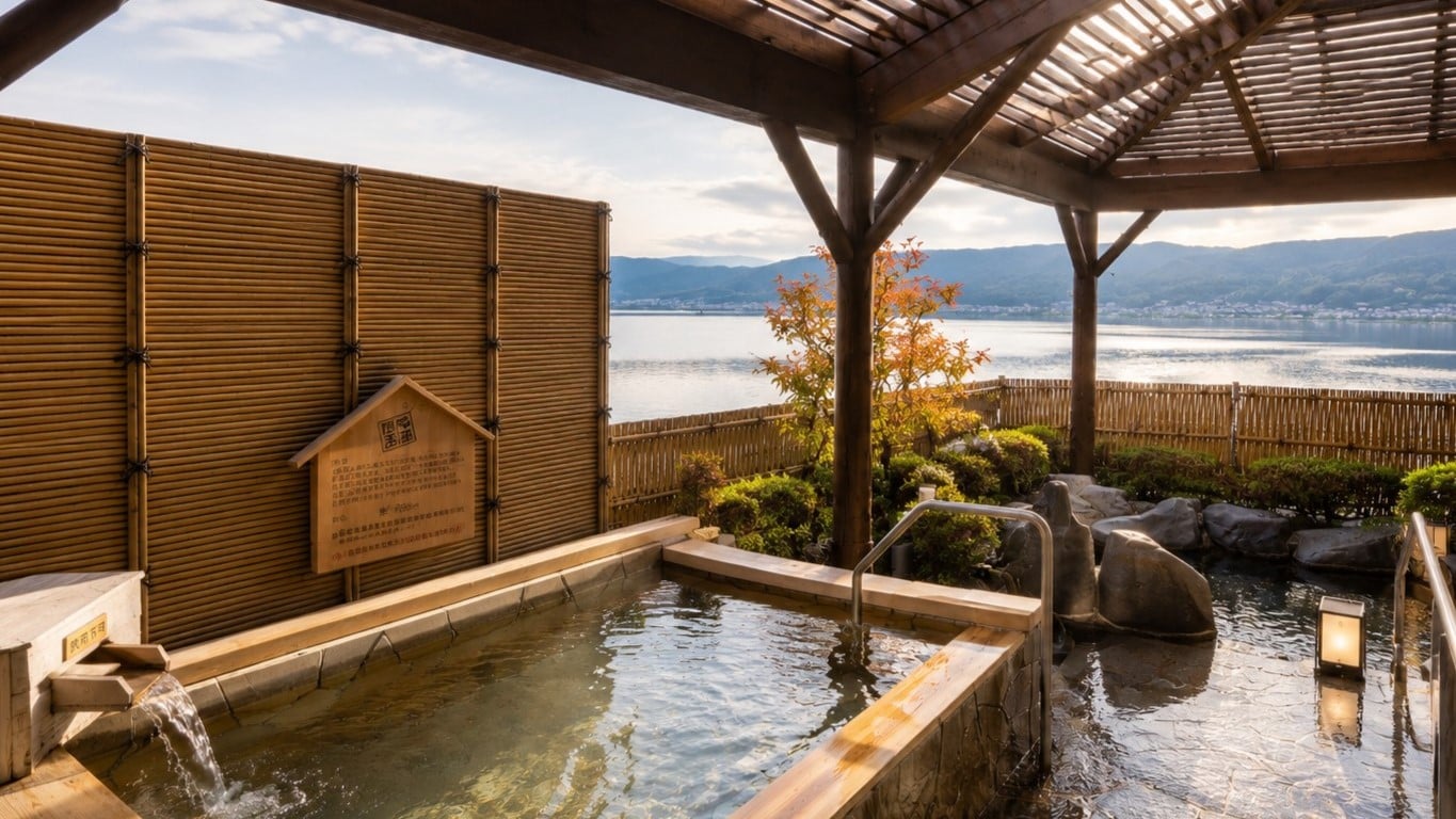 Local sake bath and open-air bath