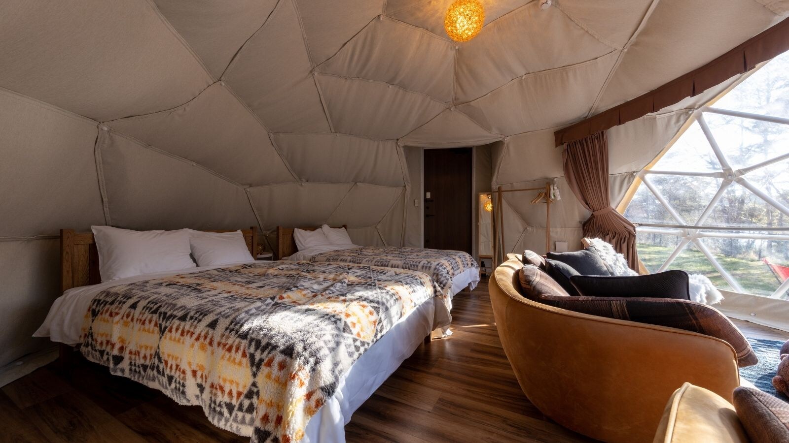Dome tent interior