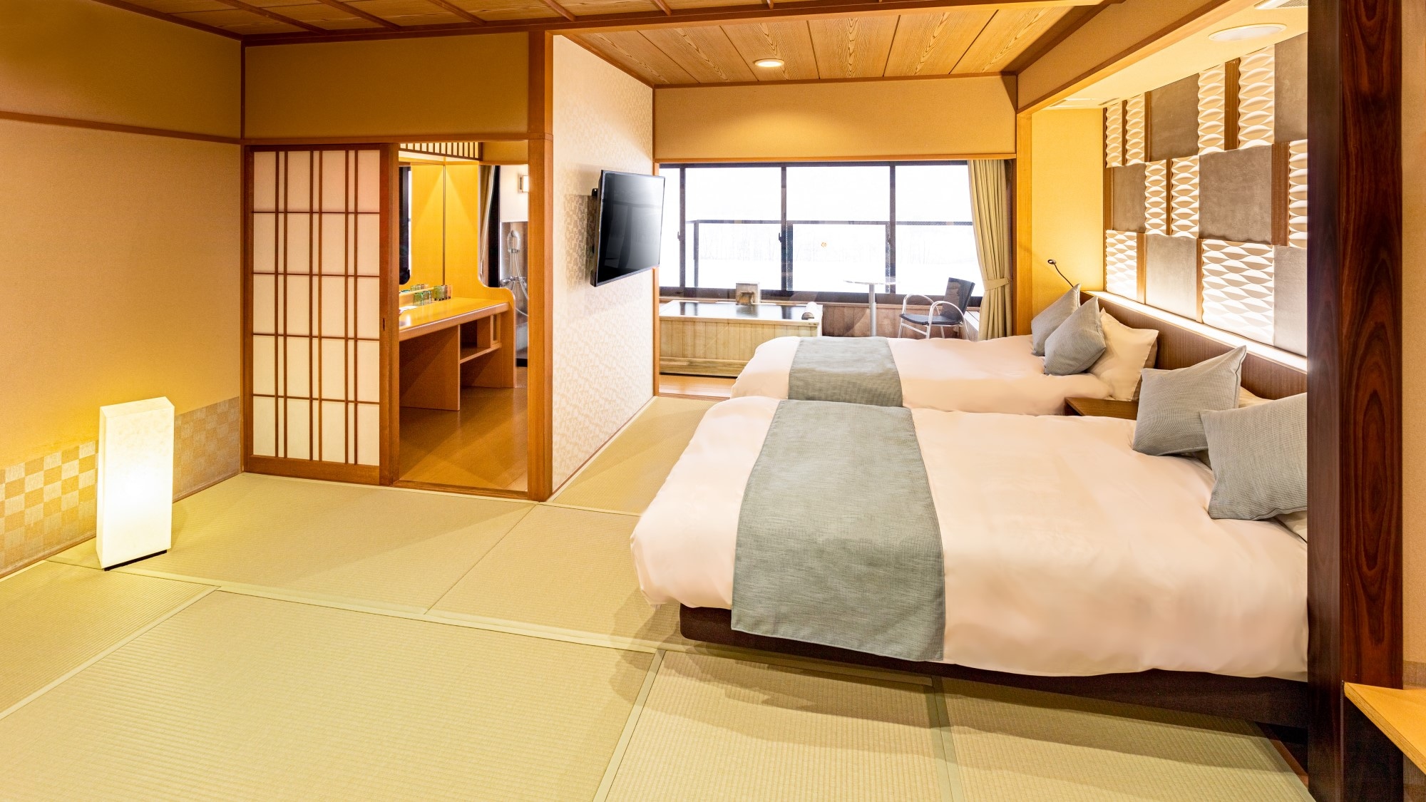 [Yuraku no Yakata Midori] Kamar bergaya Jepang-Barat dengan pemandian terbuka 60㎡