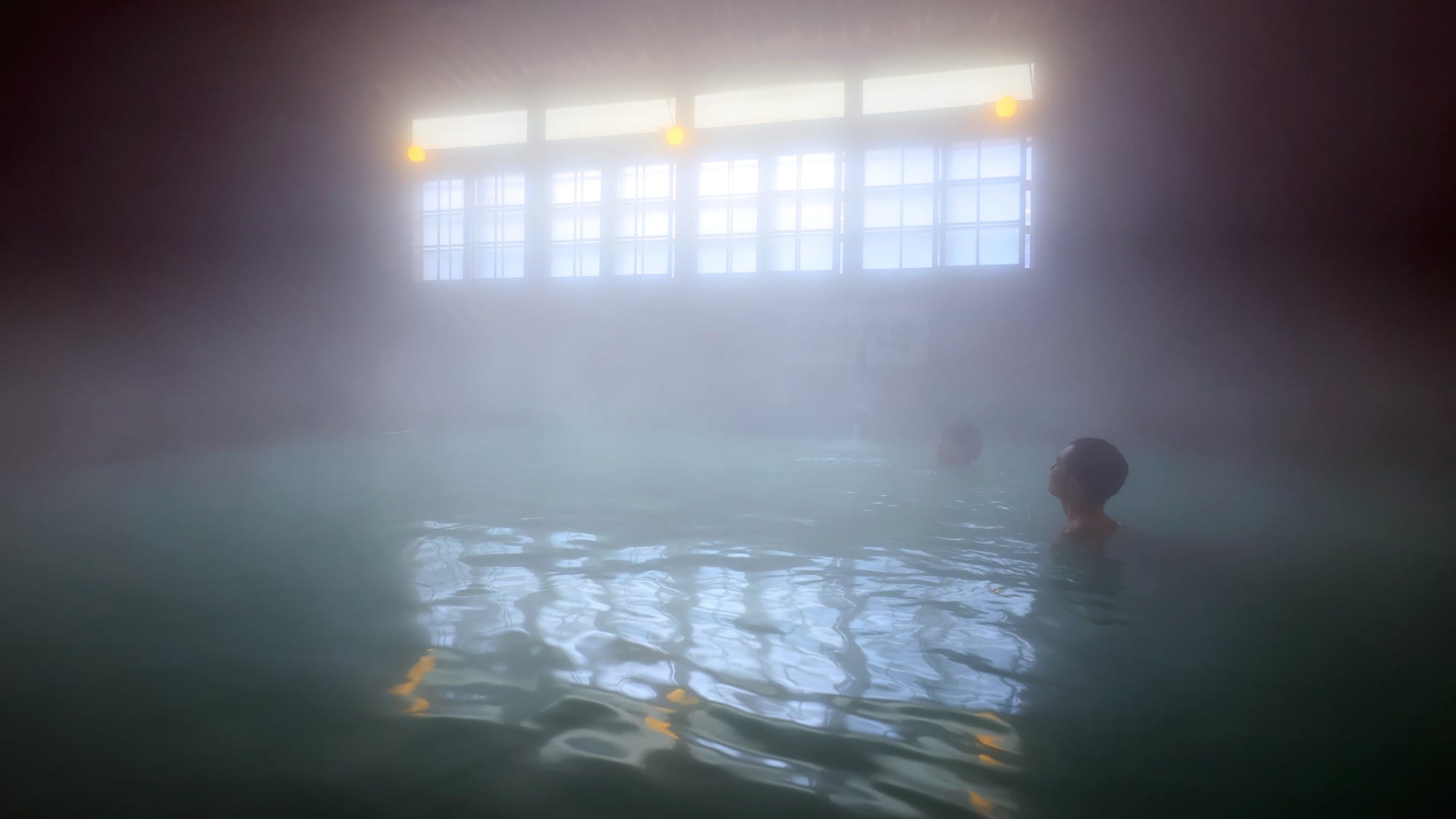* [Hiba Sennin Bath Large Bath] With Yukemuri