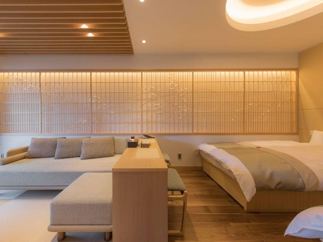 [Onsen open-air bath, villa, Japanese-Western style room] (Deluxe) [No smoking]