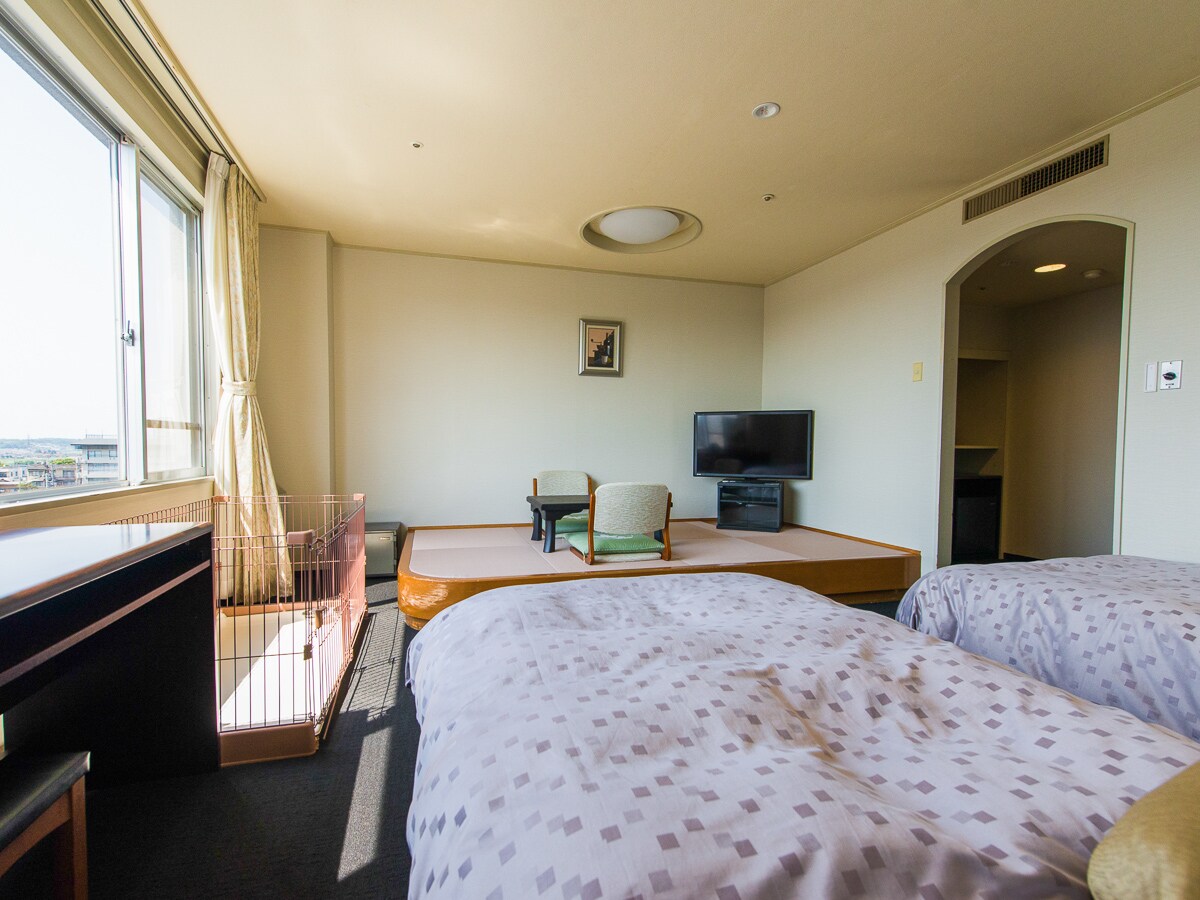[Western modern twin room] 20 square meters, dogs allowed