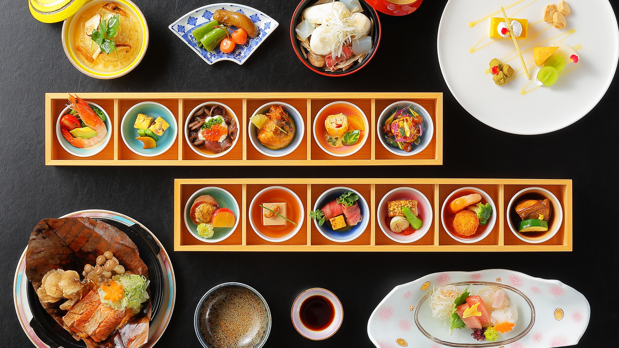 Hidangan kaiseki musiman yang lezat