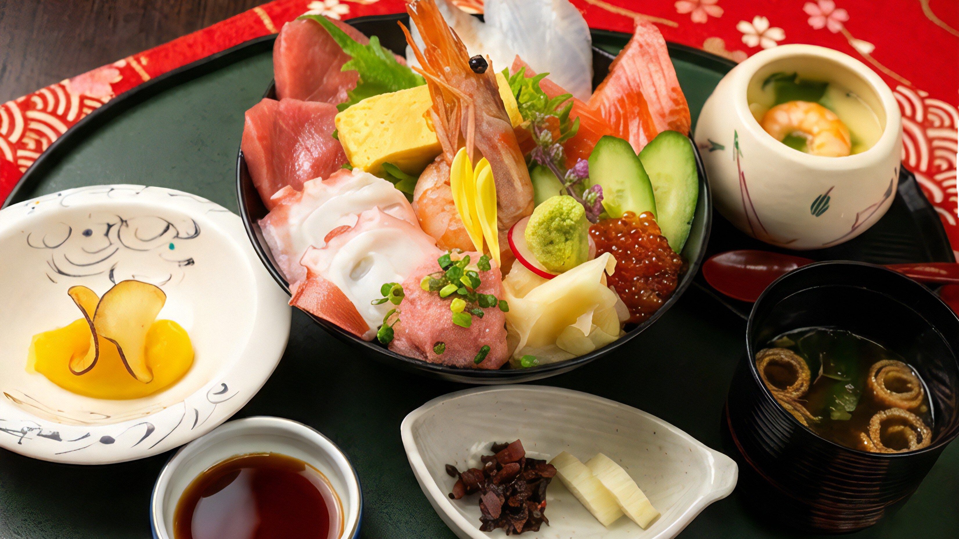 Contoh pilihan hidangan mangkuk seafood