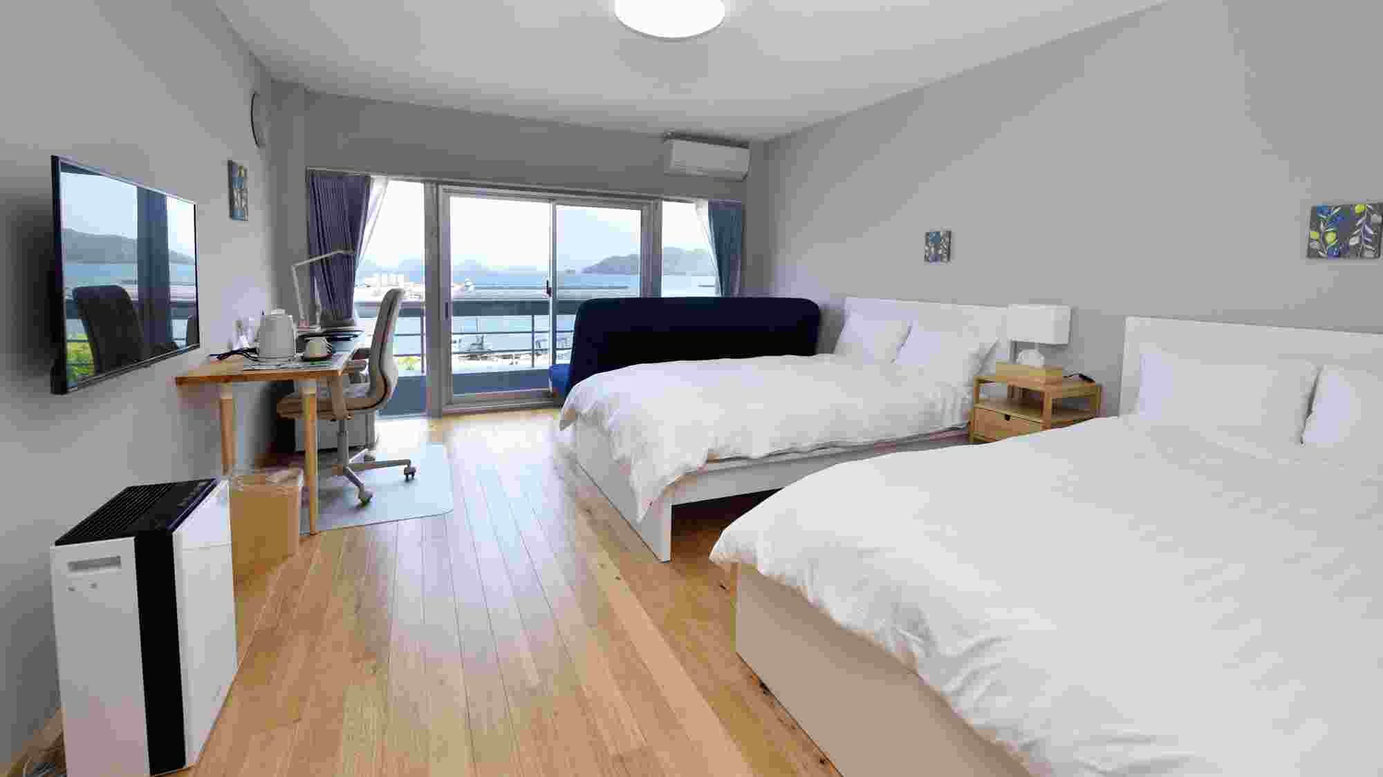 Kamar twin untuk 3 orang [bebas rokok, kamar mandi unit]