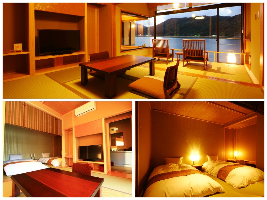 Japanese and Western rooms on the 2nd floor ◆ Twin + 6 tatami mats + 4 tatami mats with wide edges ◆ Good view [river side]