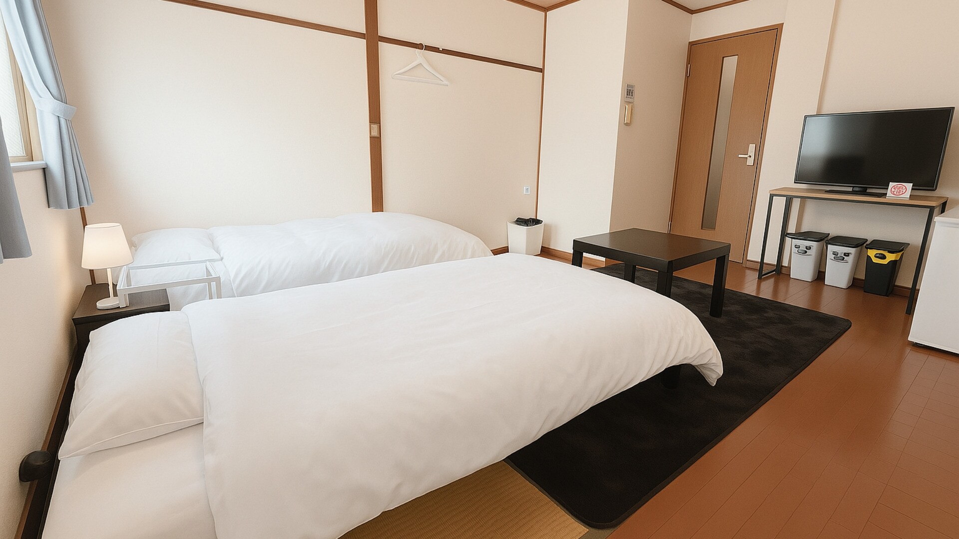 [Non-smoking] Standard twin bed room (Japanese-style room 8 tatami mats)