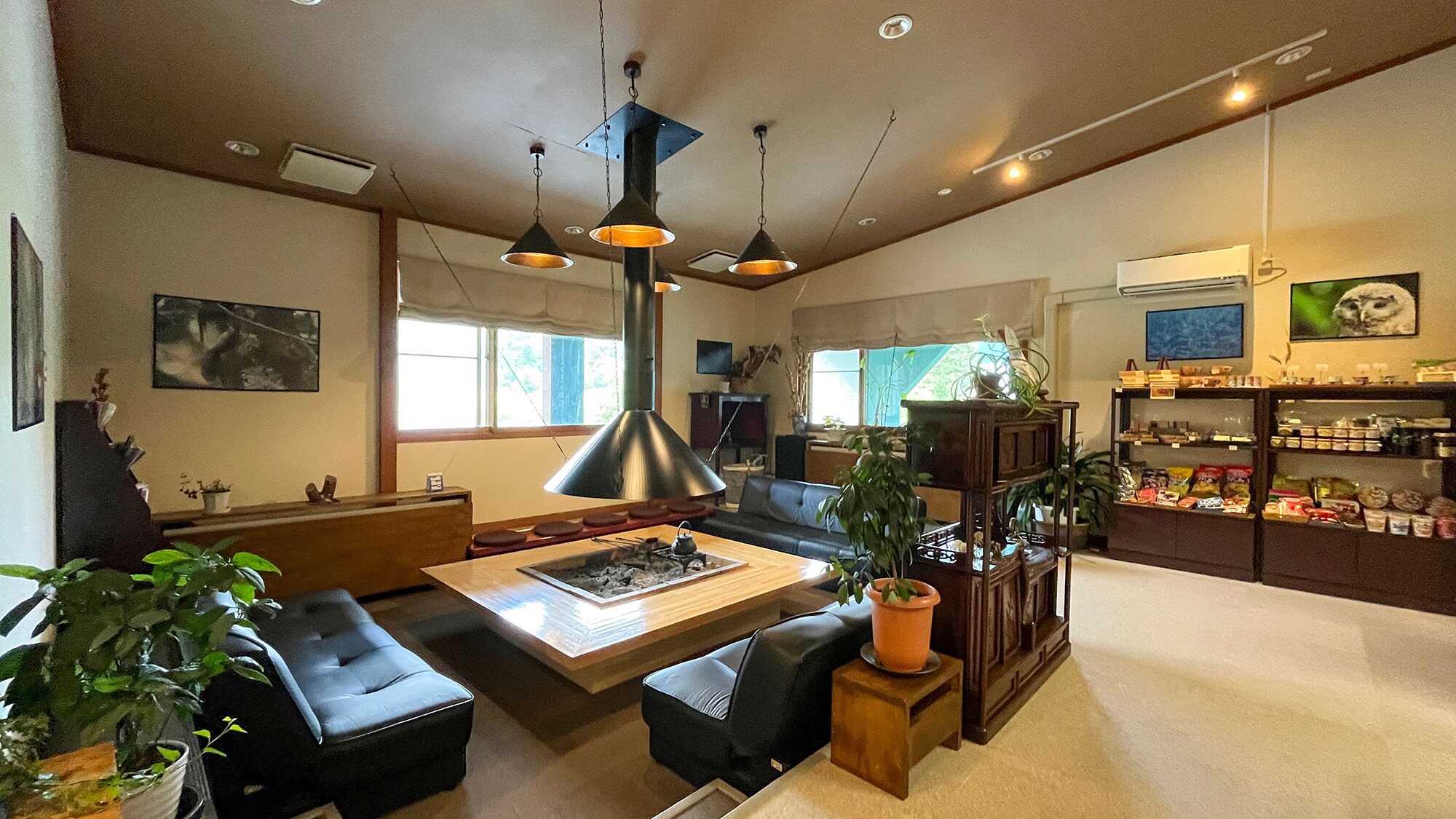 # [Inside the building] Lobby with hearth