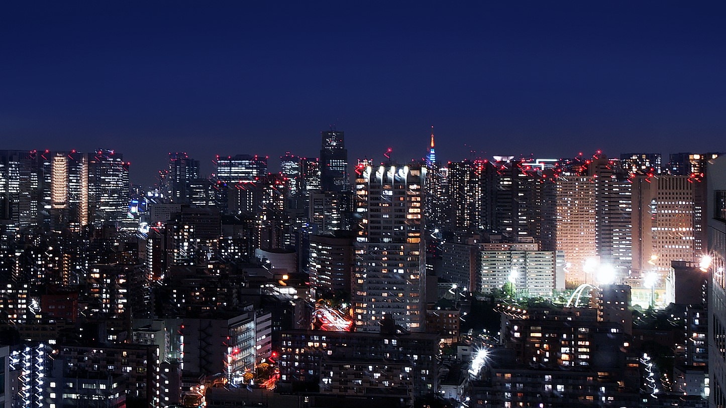 View from guest room (night view) *example