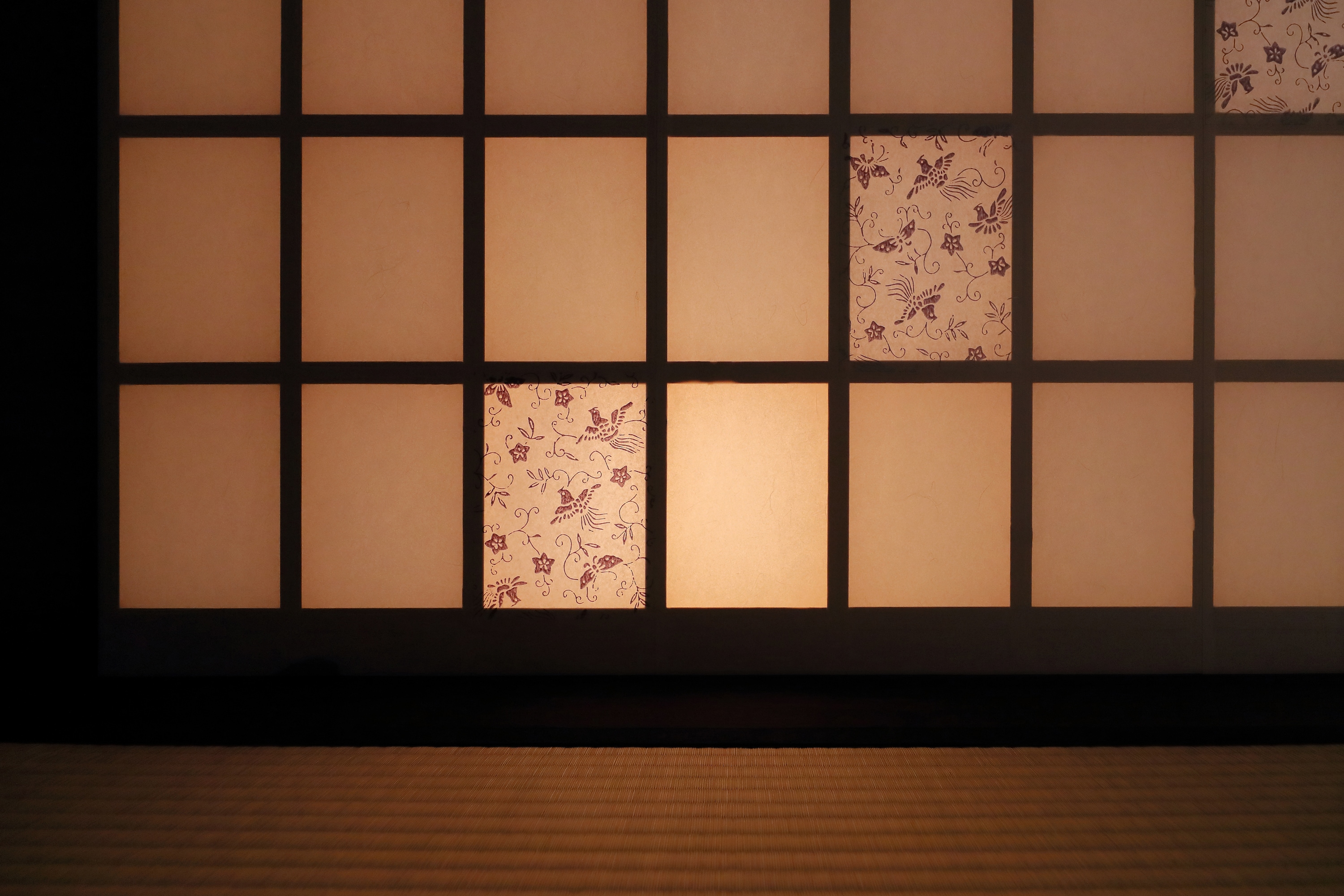 桔梗與傳統京都紙裝飾