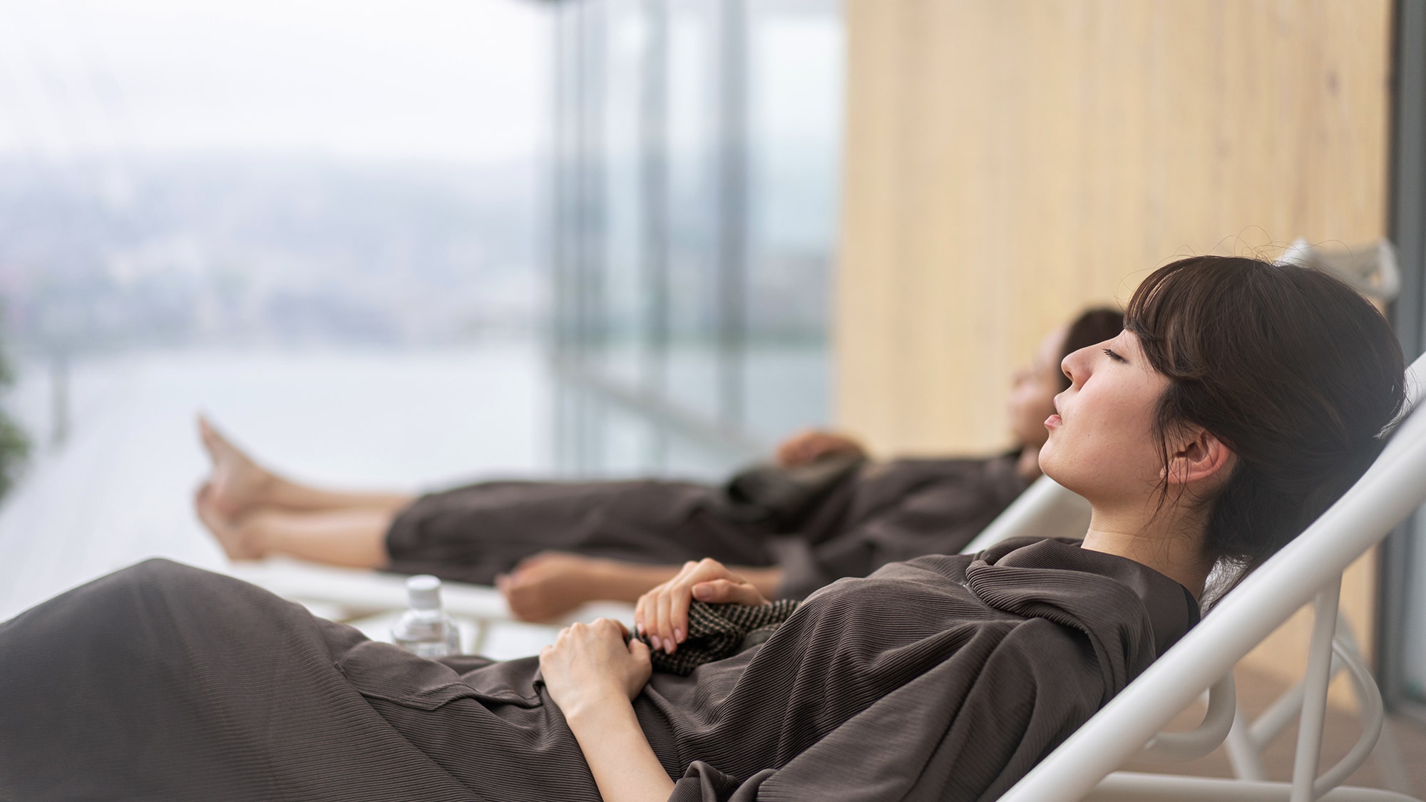 ■Newly opened in April 2011■ [Sauna/Gym] Relax while looking out over the Nagasaki cityscape from the open-air bathing space.