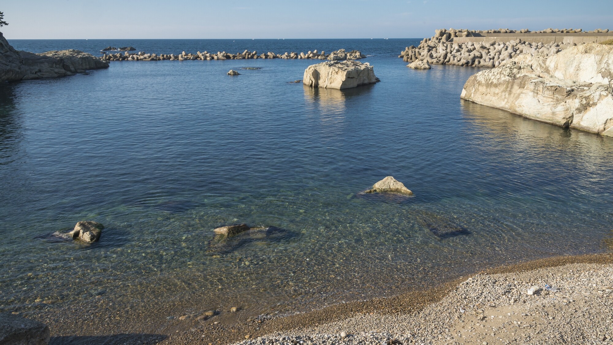 It's just a short walk to the sea.