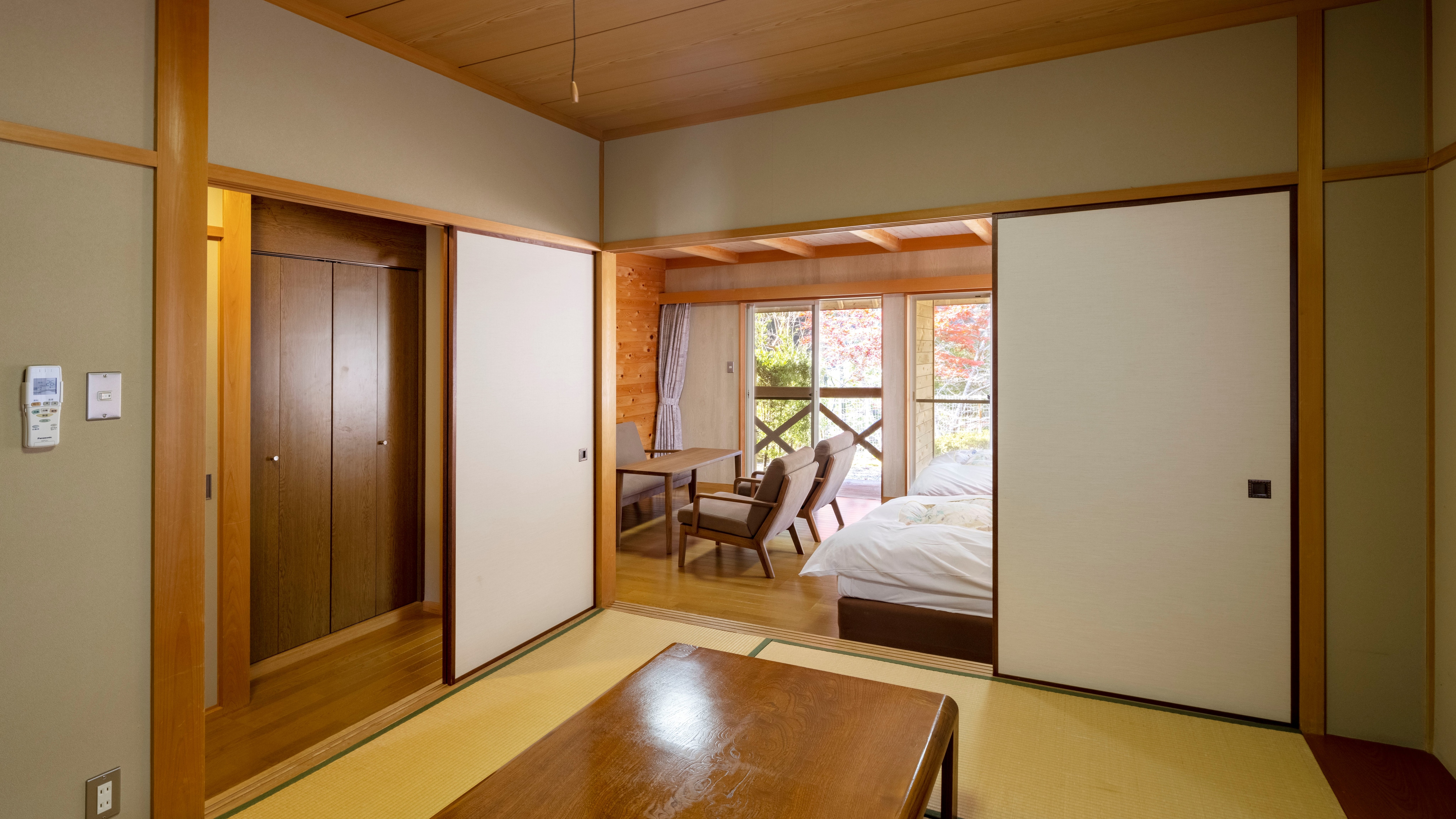 【小屋】日西式客房（雙床間+6張榻榻米日式房間）