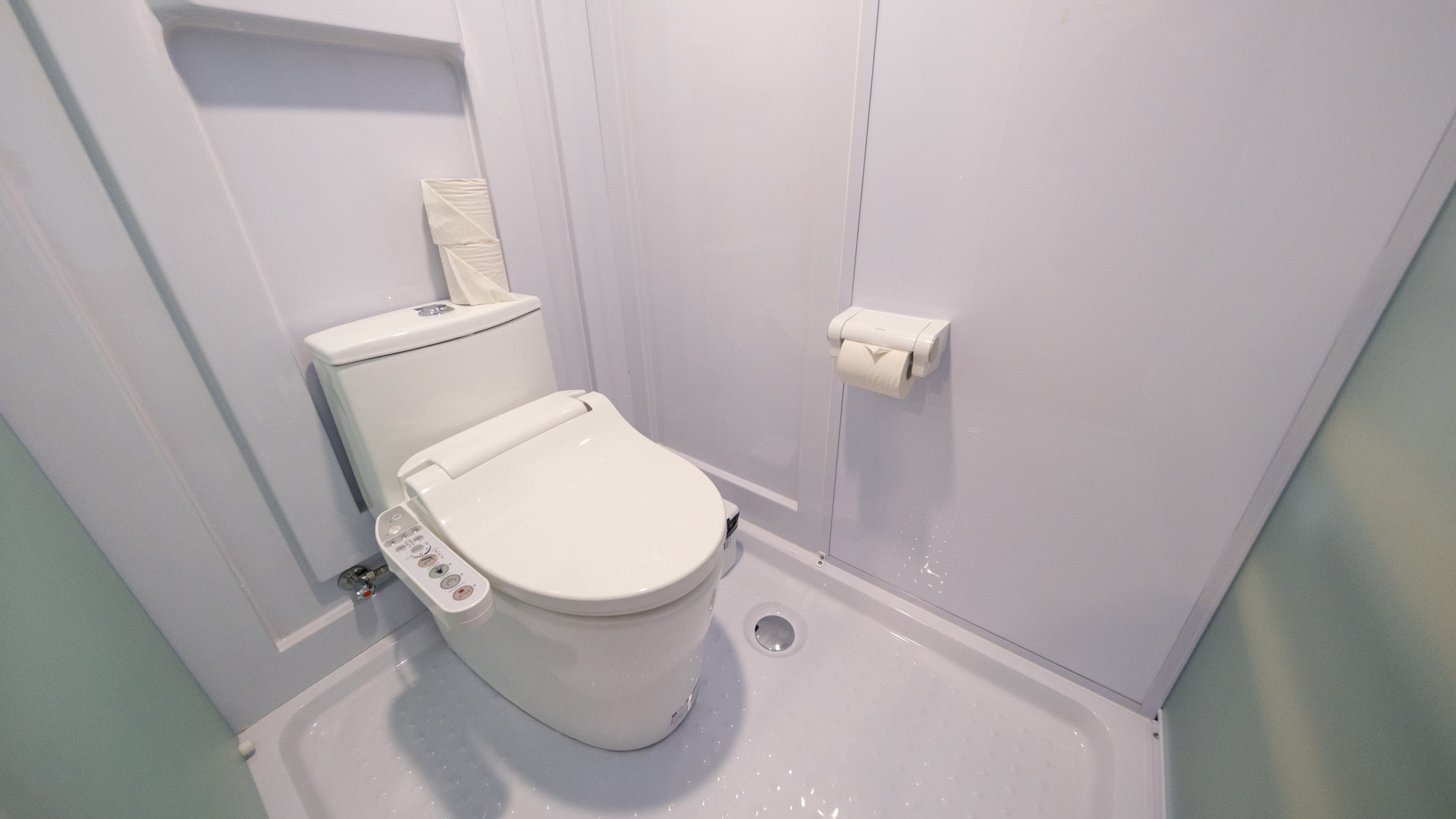 Separate toilet and shower room