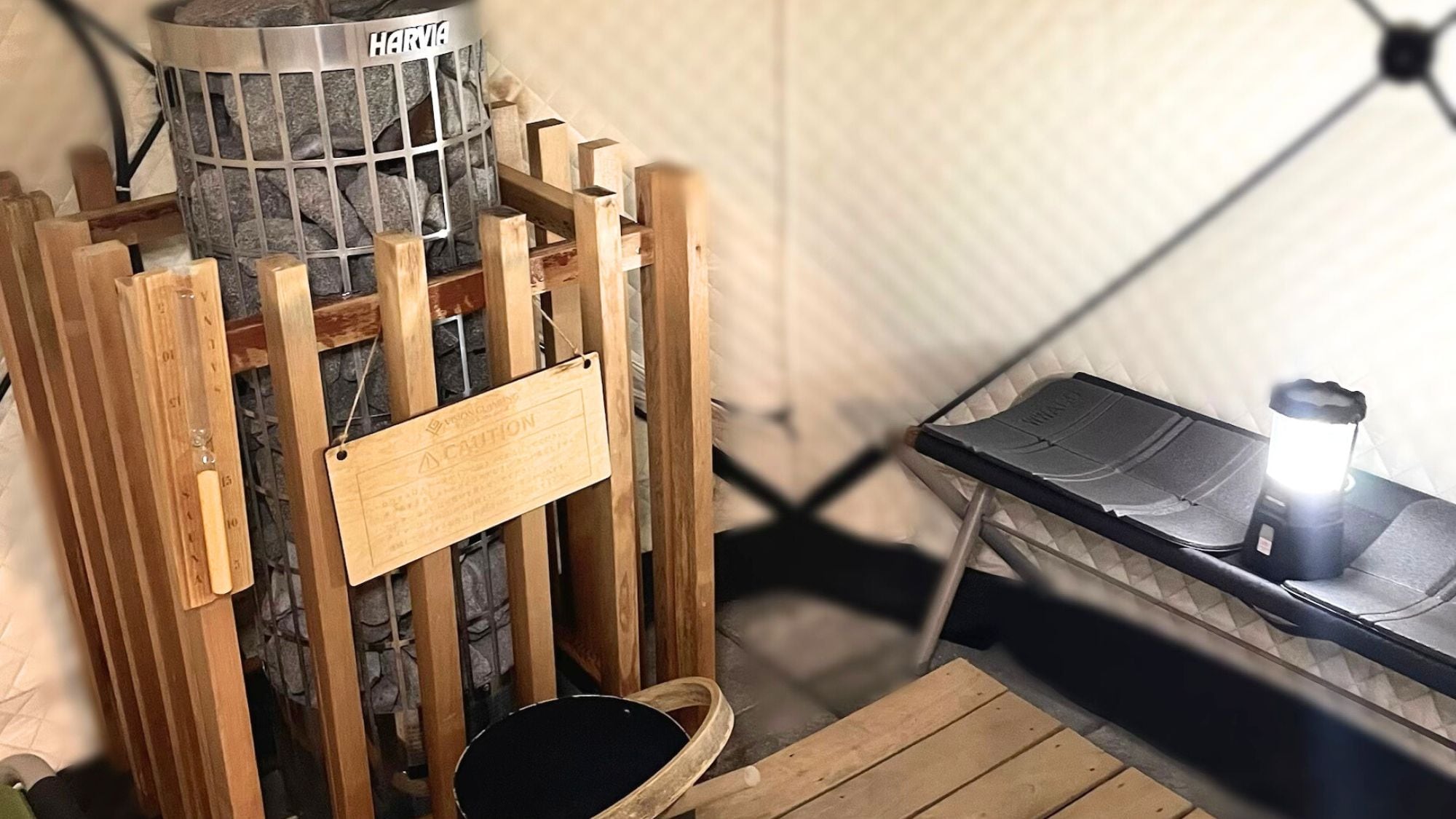 Private tent sauna for guest rooms