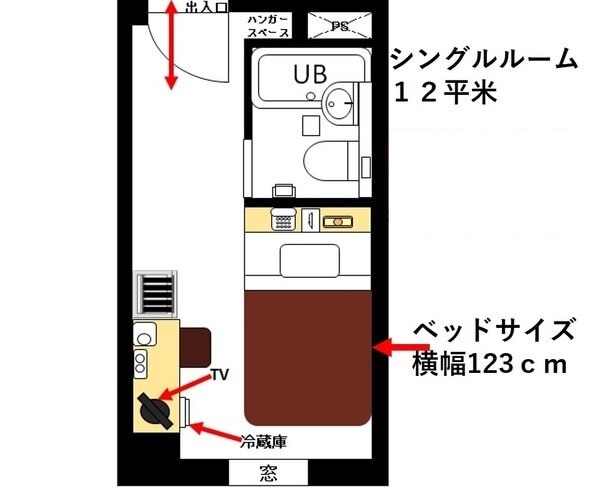 Single room floor plan