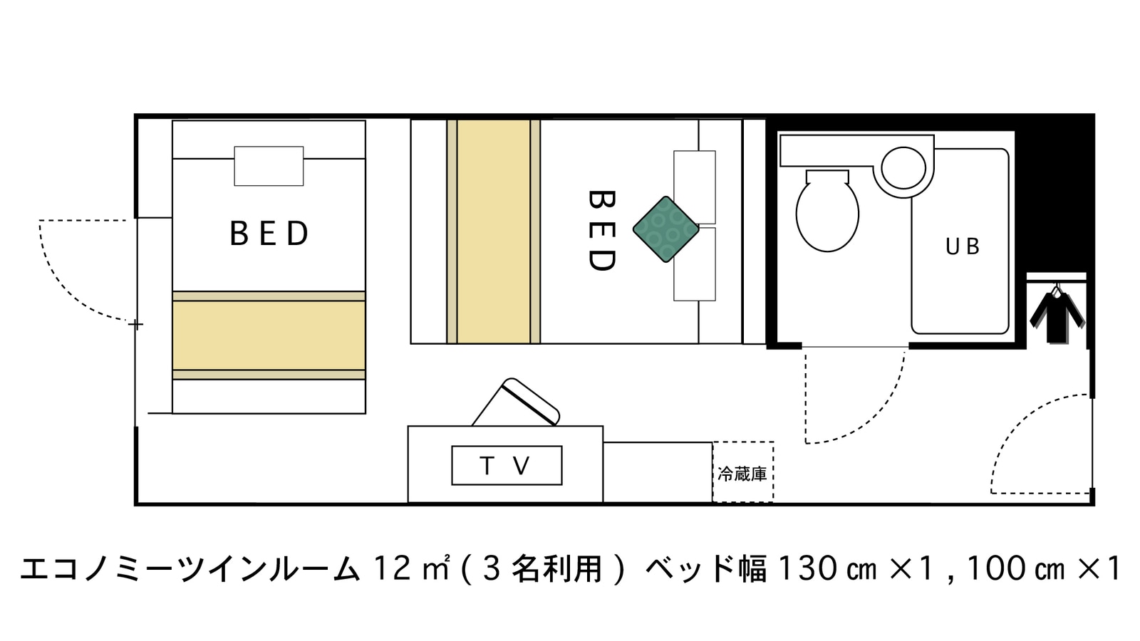 Twin room layout