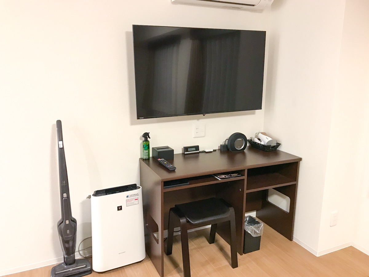 [Luxury single] Large TV & amp; humidified air purifier & amp; microwave oven is installed as standard.