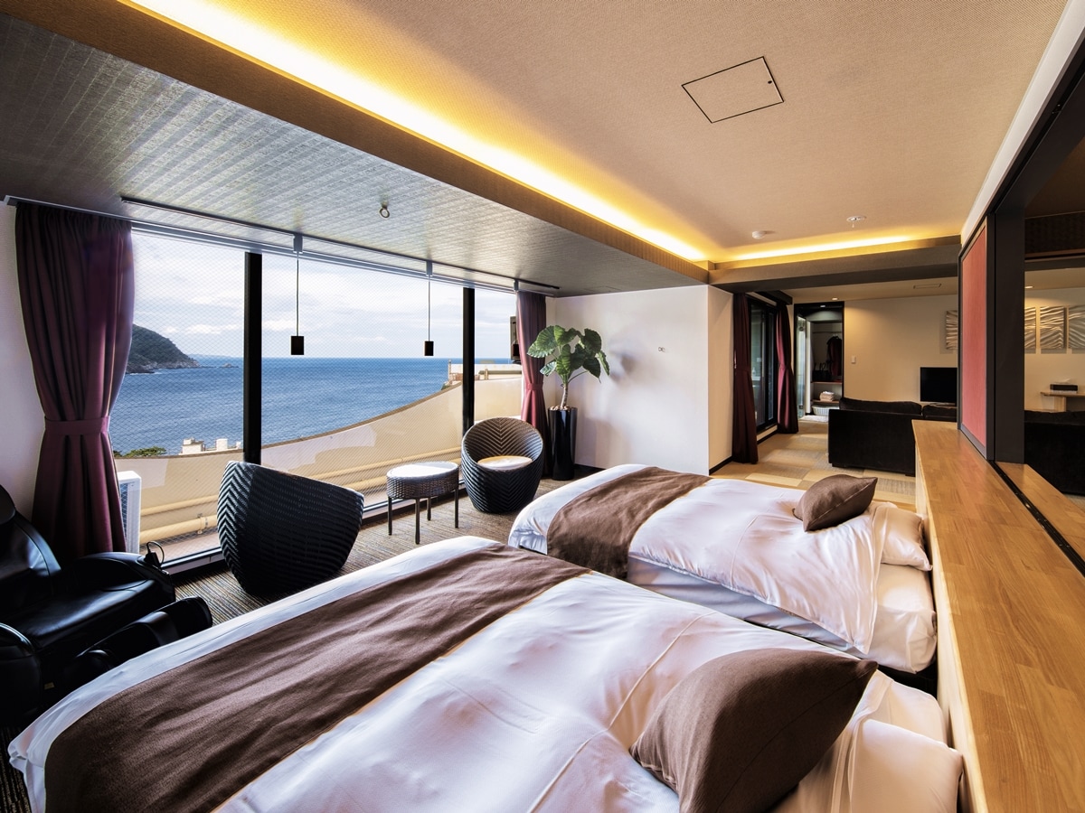 [Kamar Spesial] Suite dengan pemandian terbuka seluas 84 meter persegi Nikmati pemandangan lantai atas