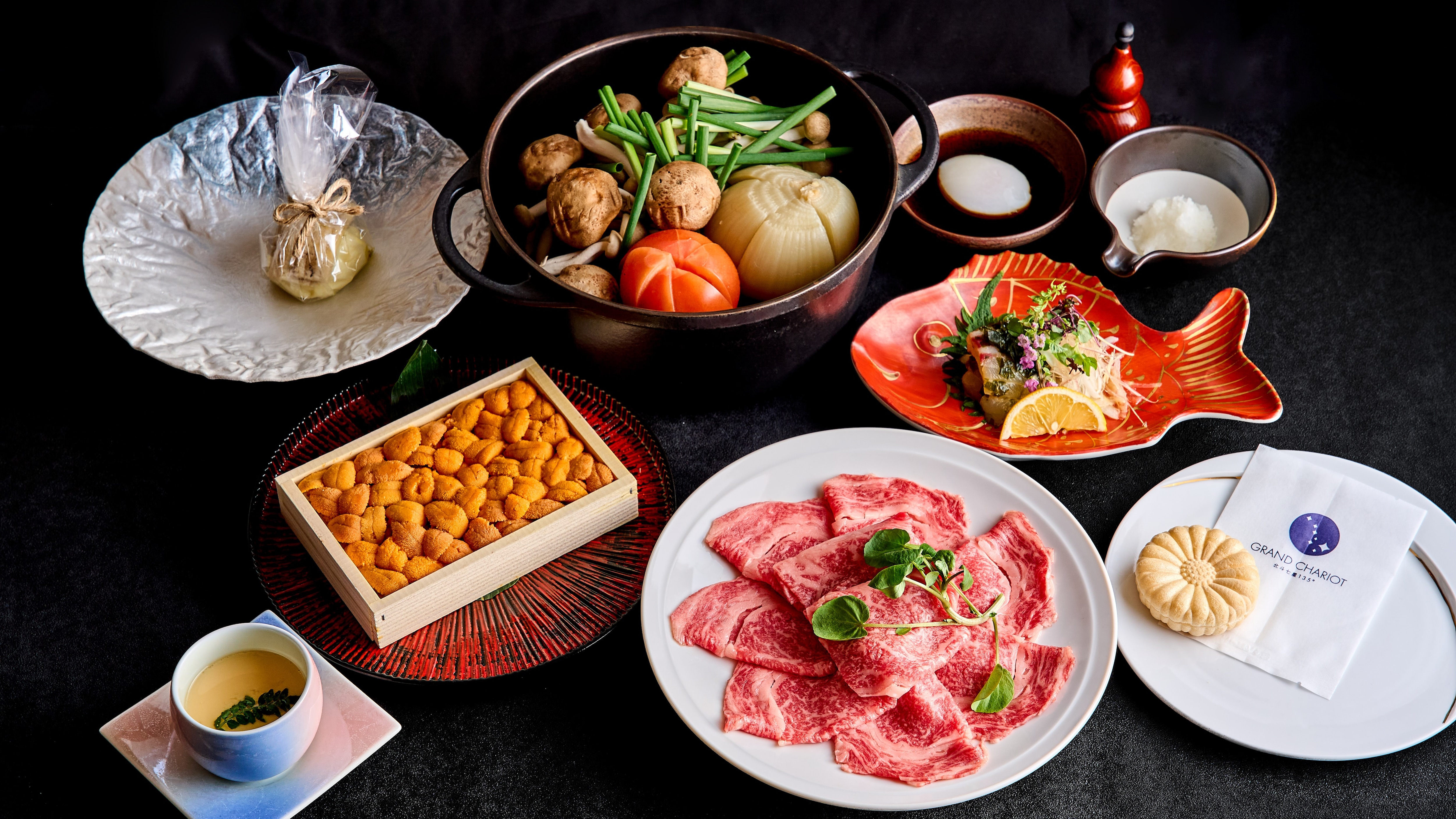 Awaji Beef, Mountain and Sea Tomato Sukiyaki Course - Overall