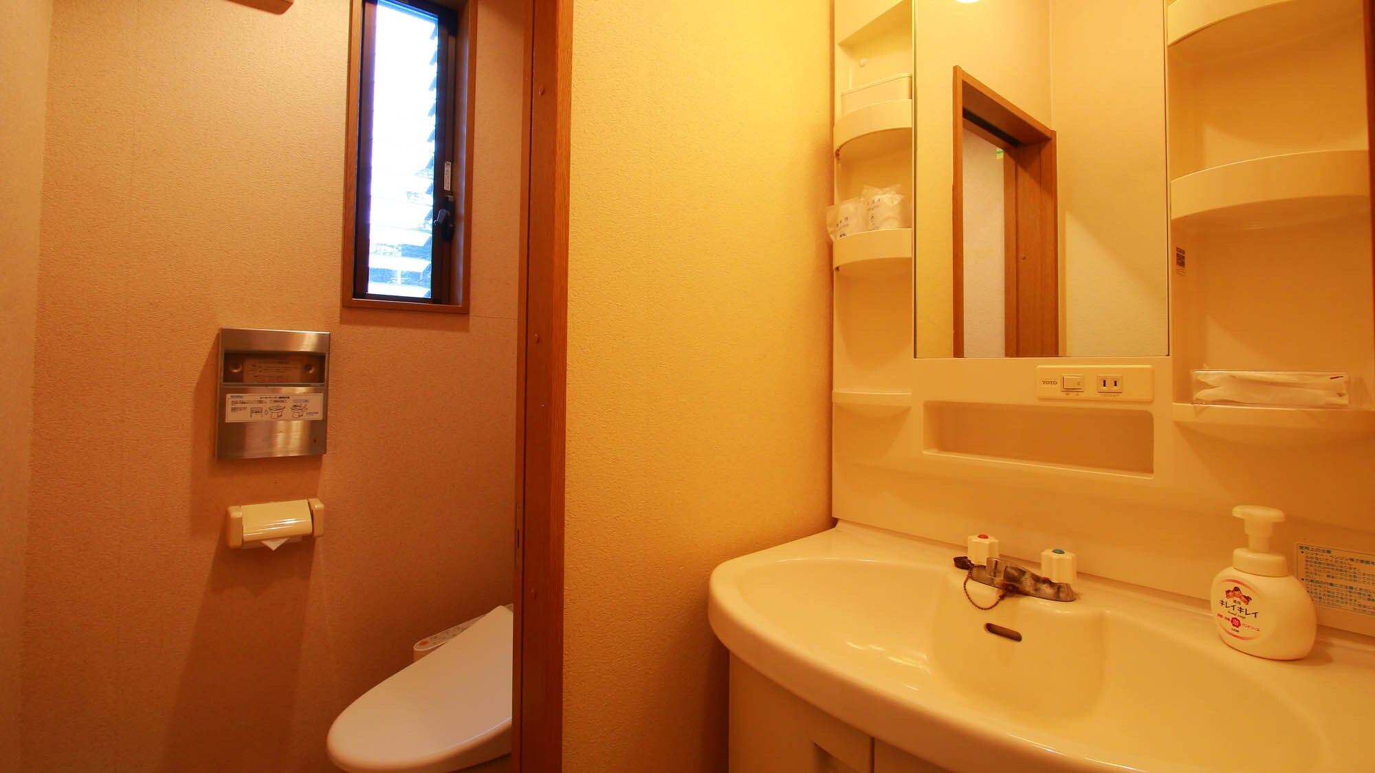 Japanese-style room (6 tatami mats) with toilet and washbasin