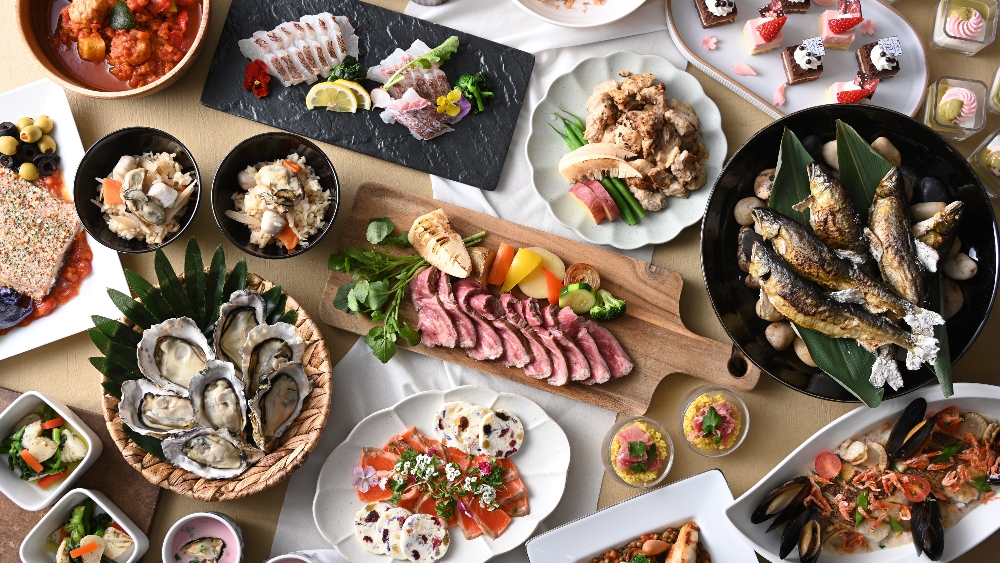 An all-you-can-eat menu that satisfies all five senses, incorporating seasonal ingredients that reflect the changing of the seasons [Spring 2025]