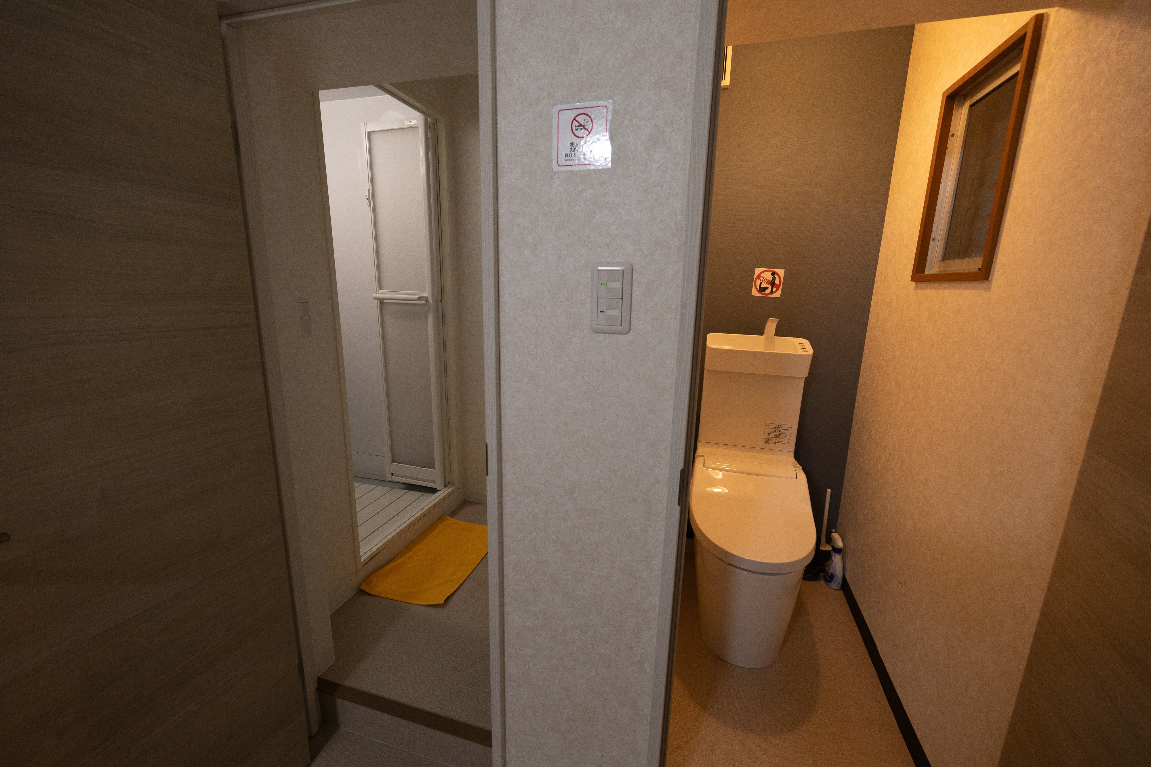 Shower room and toilet