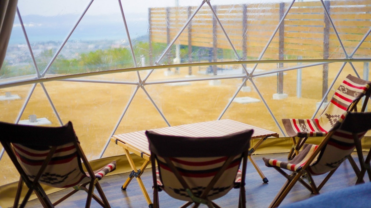 [Guest rooms] You can feel nature even from inside the dome.