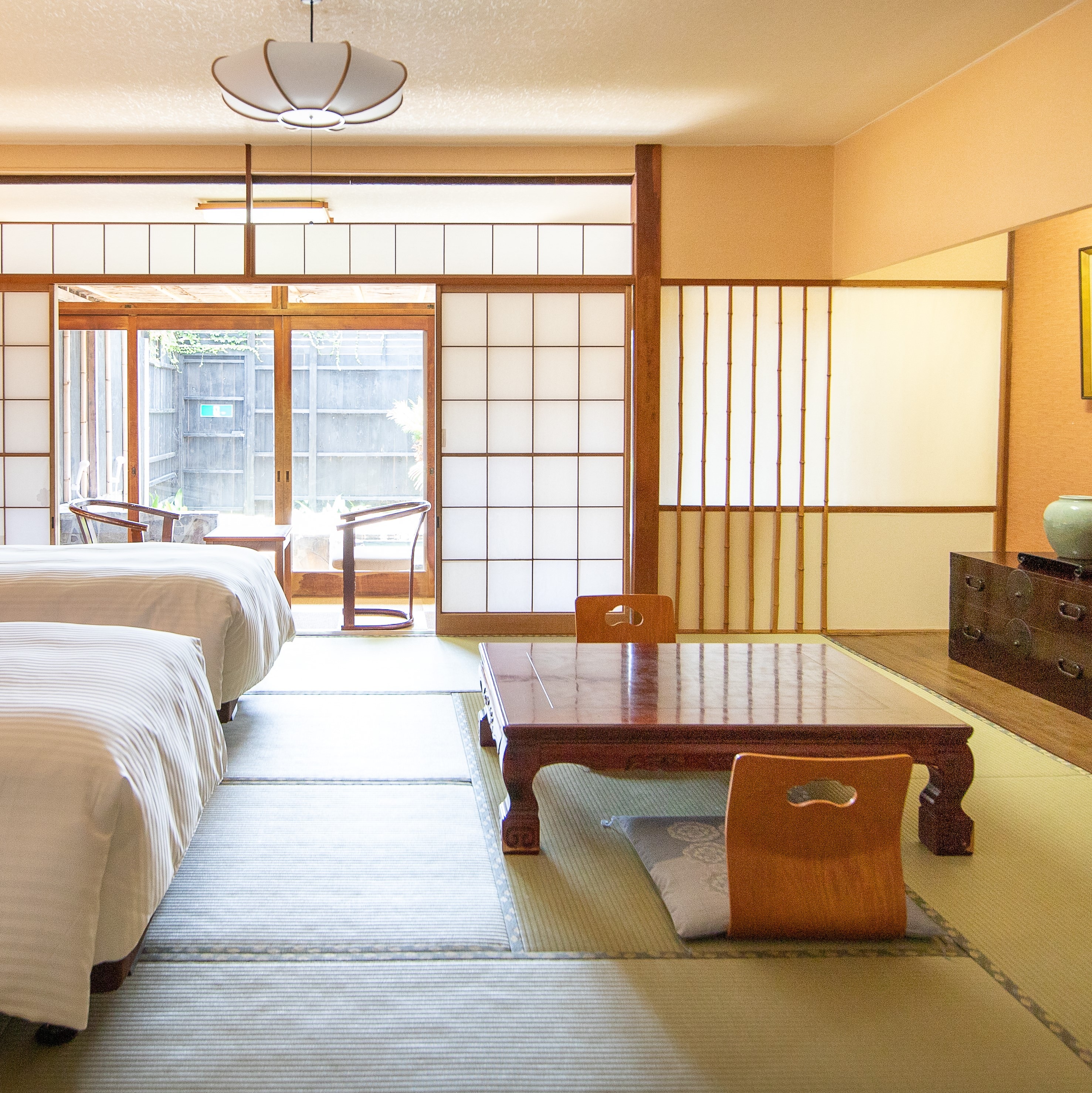 [Room] Room 110 with open-air bath / Japanese-style room (twin bed)