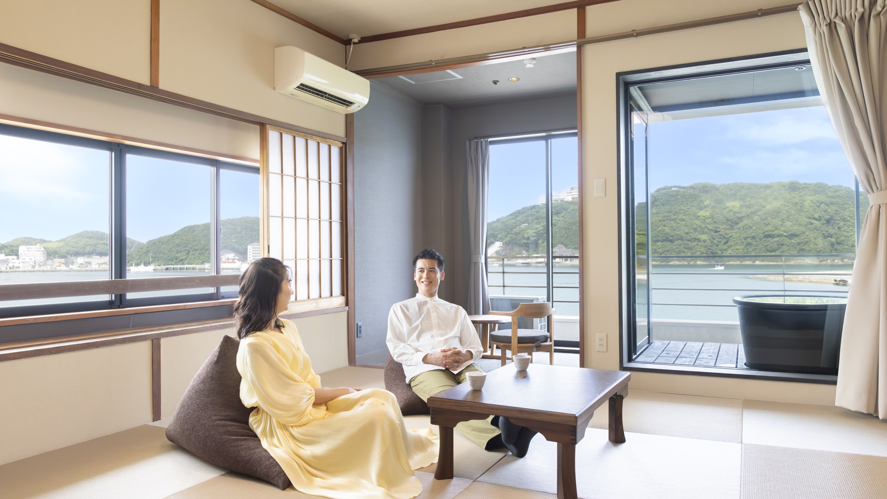 Standard Japanese-style room with open-air bath and indoor bath *Example of a guest room