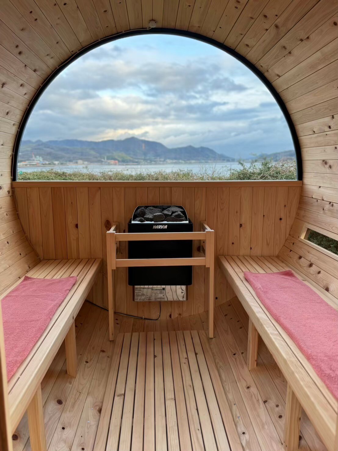 Sauna barel di dalam