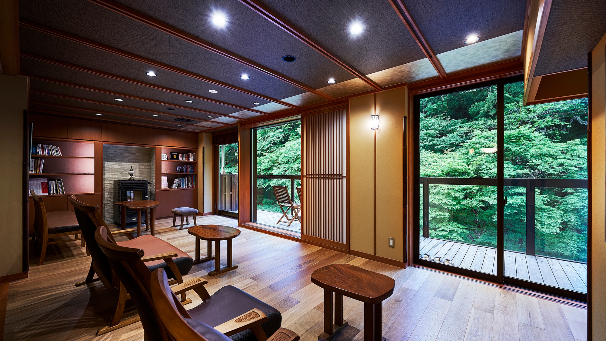 You can feel the change of seasons from the lounge.