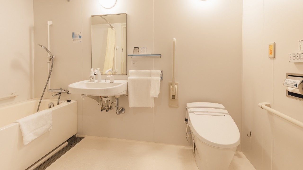 Superior universal twin bathroom