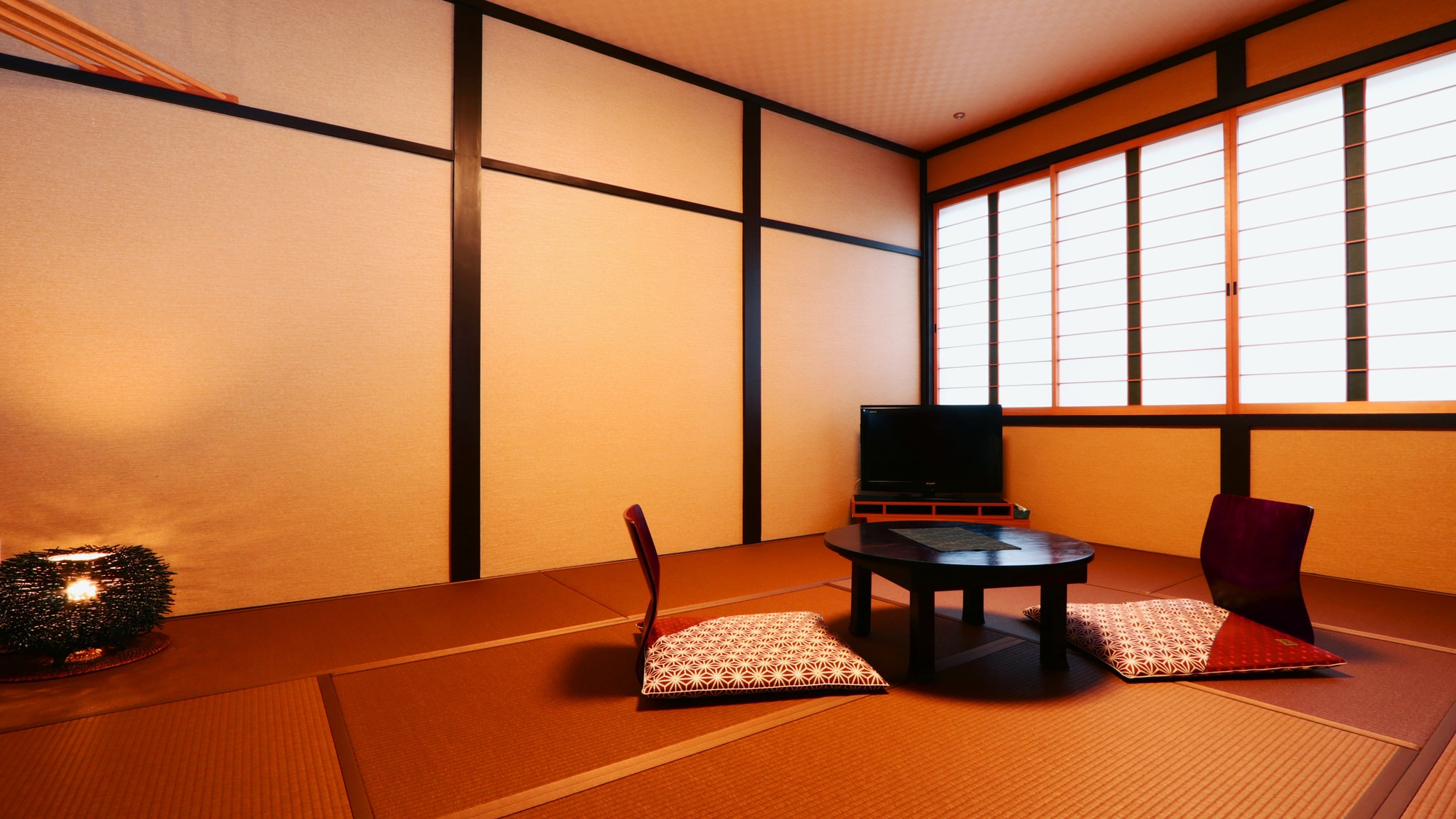 This room has a sea view, but due to the angle of the window you can only see part of it, not the whole view.