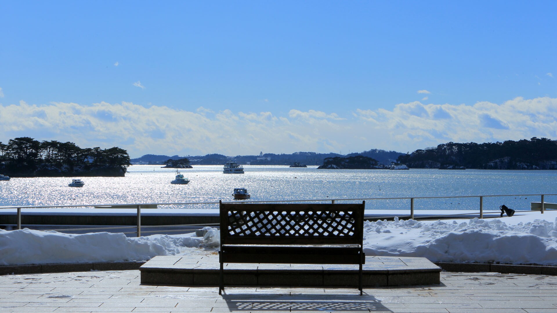 View of Matsushima Bay from the hotel courtyard①