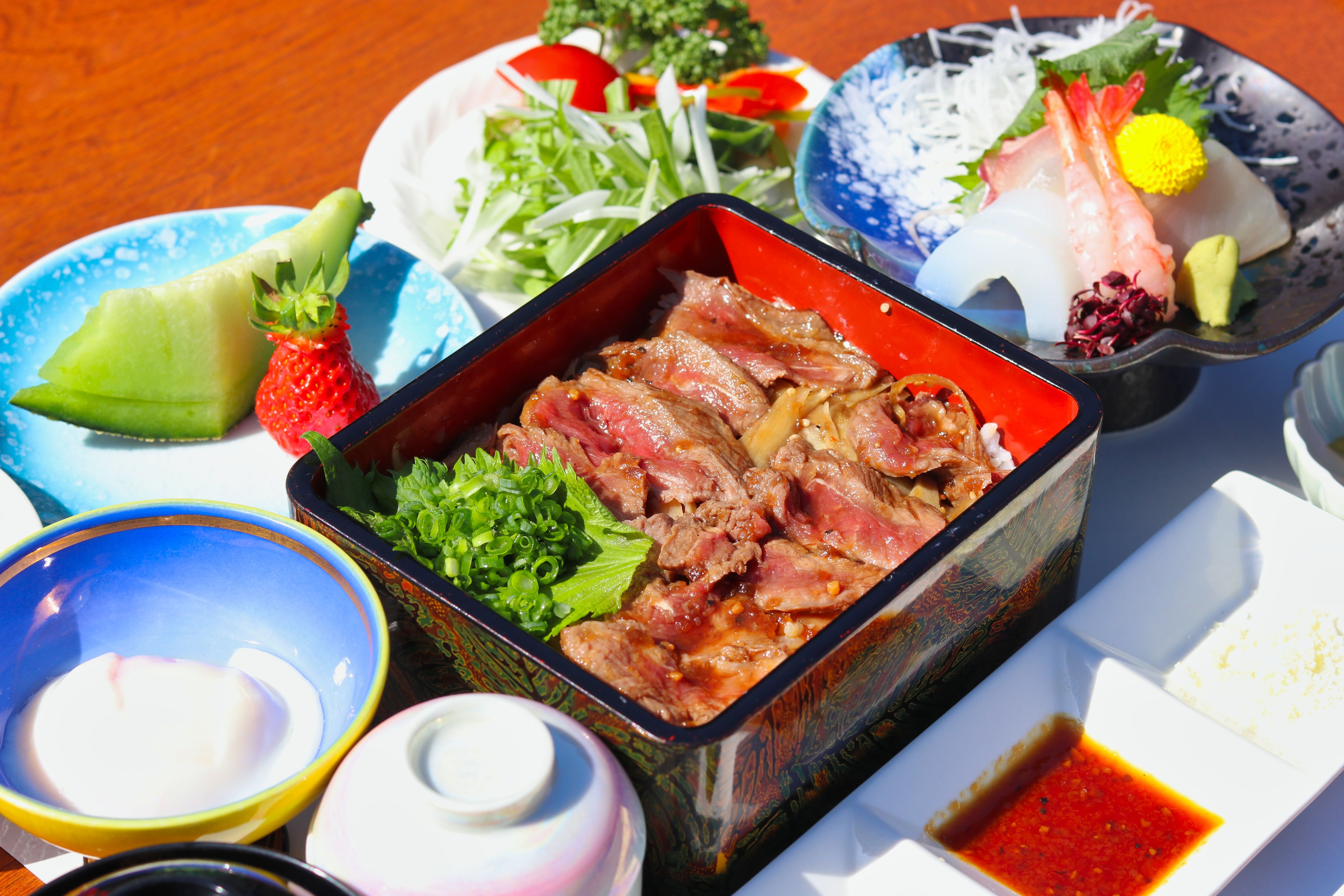 Aso's red beef set dinner