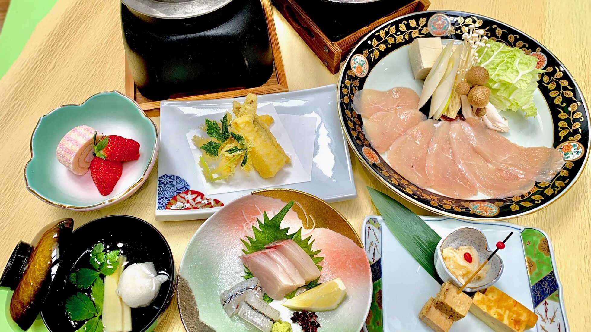 [Hanya musim semi] Perjamuan di mana Anda dapat menikmati karunia musim semi Anabuki♪