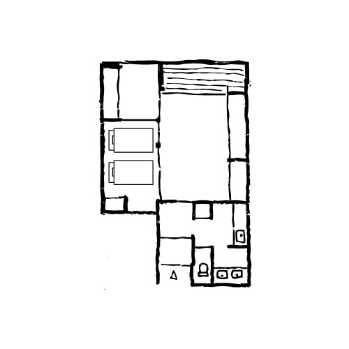 1st floor twin bed Japanese-Western style room