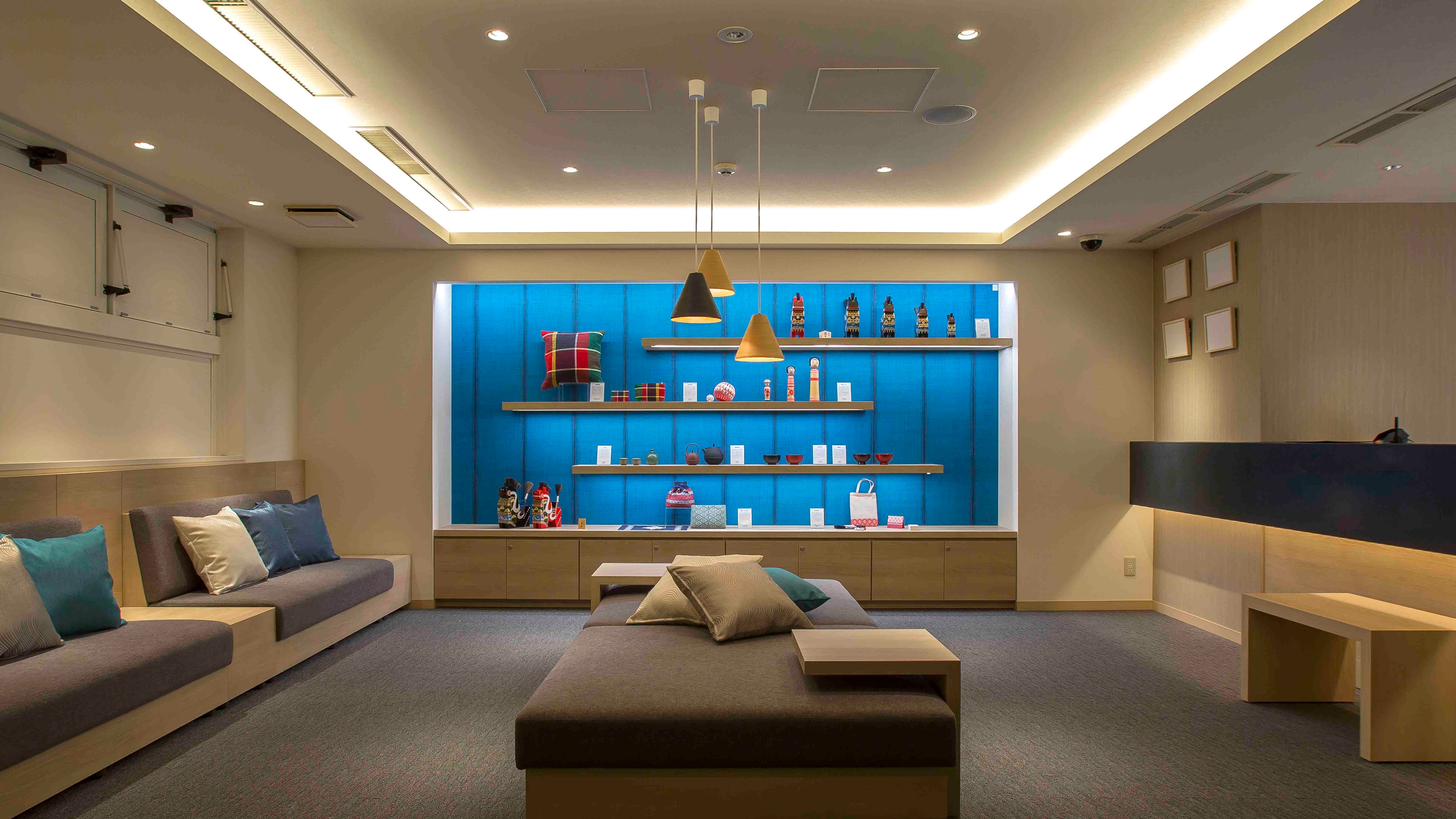 Lobby (4th floor of the hotel) A relaxing space with a calm atmosphere