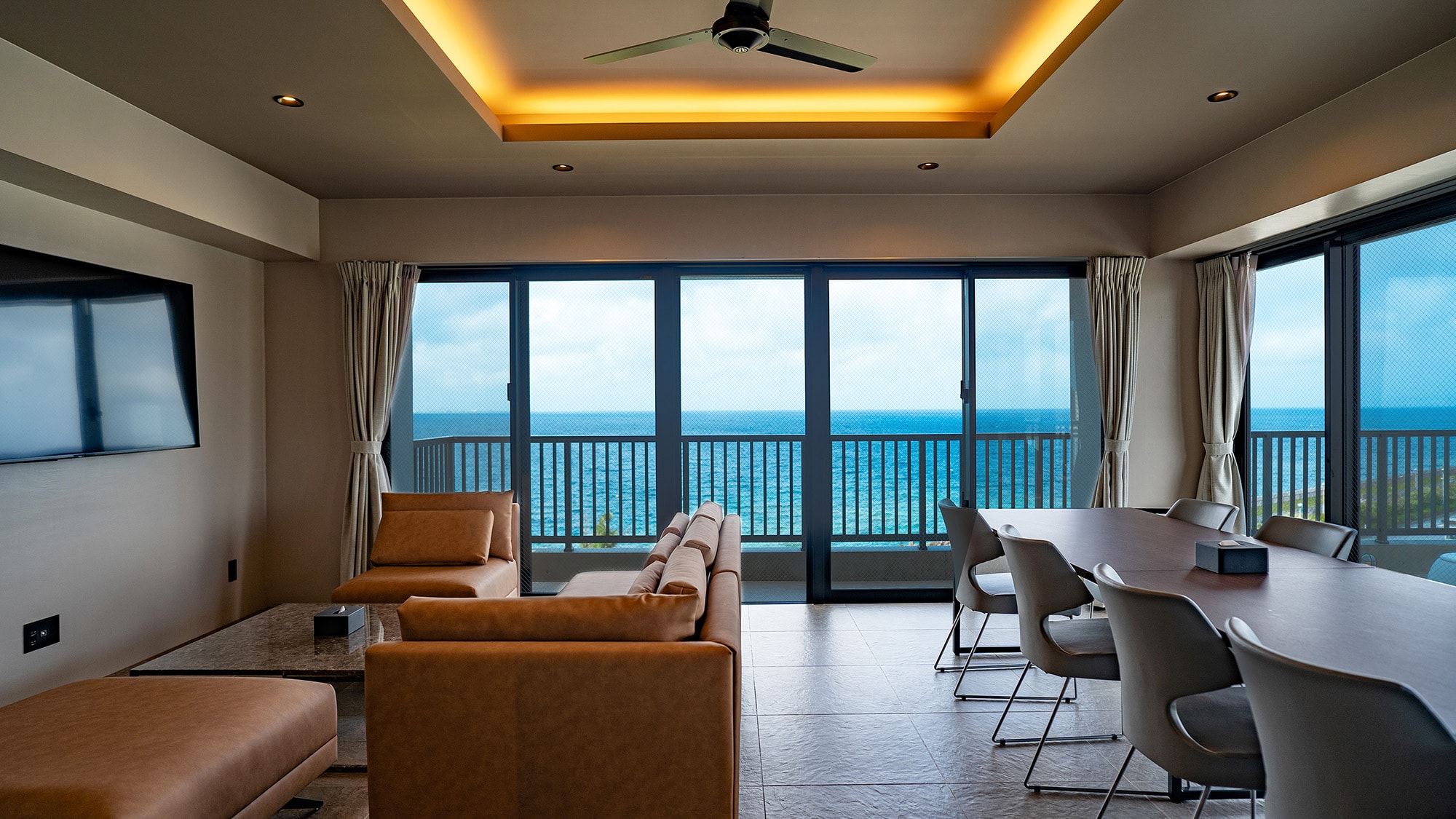 6th floor living and dining area