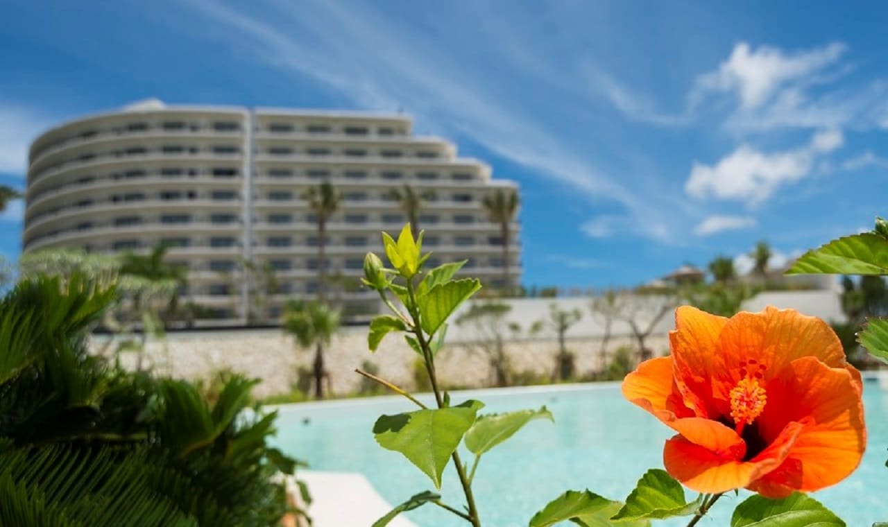 Appearance seen from the garden pool
