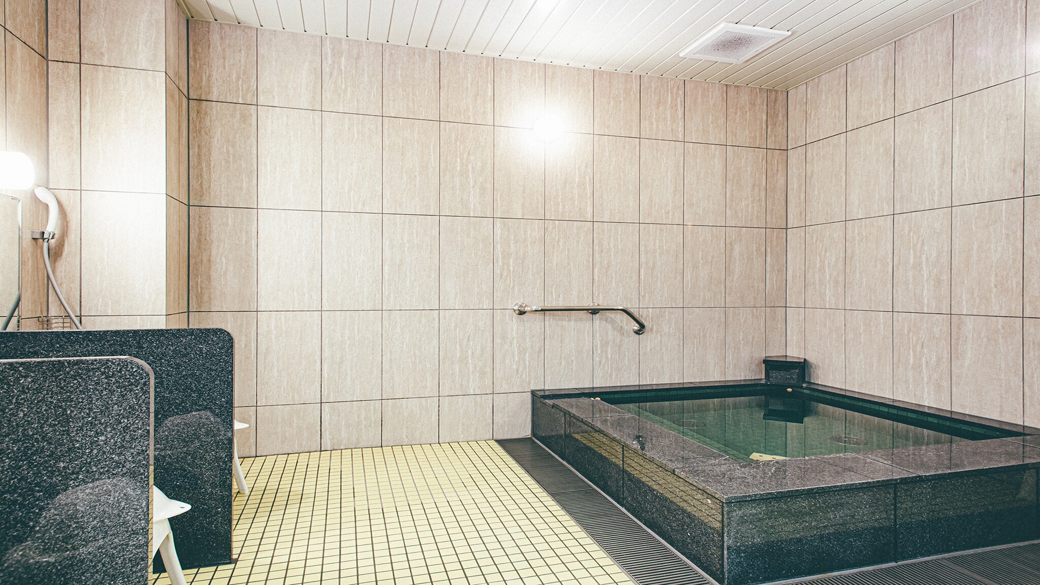 Large communal bath & private bath image