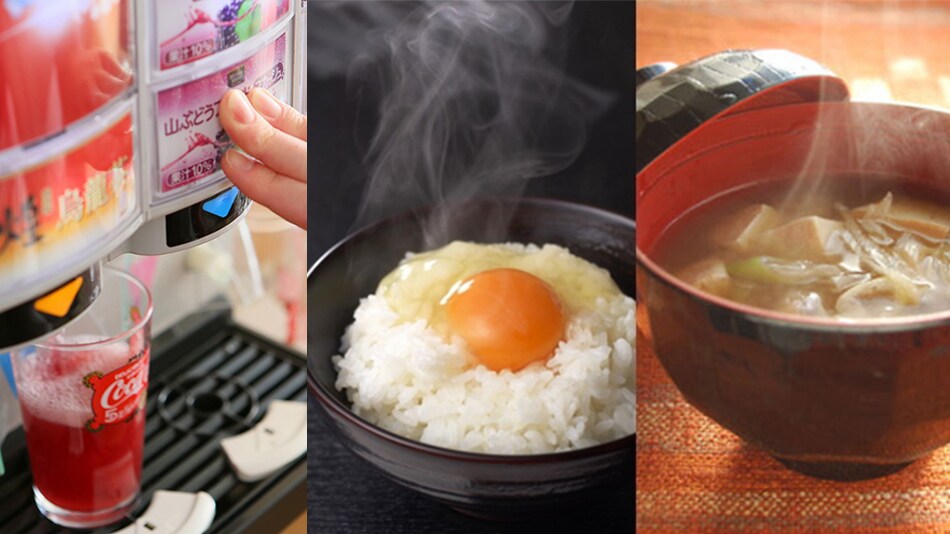 Drink bar, fresh eggs, miso soup & hellip; All-parts are free!