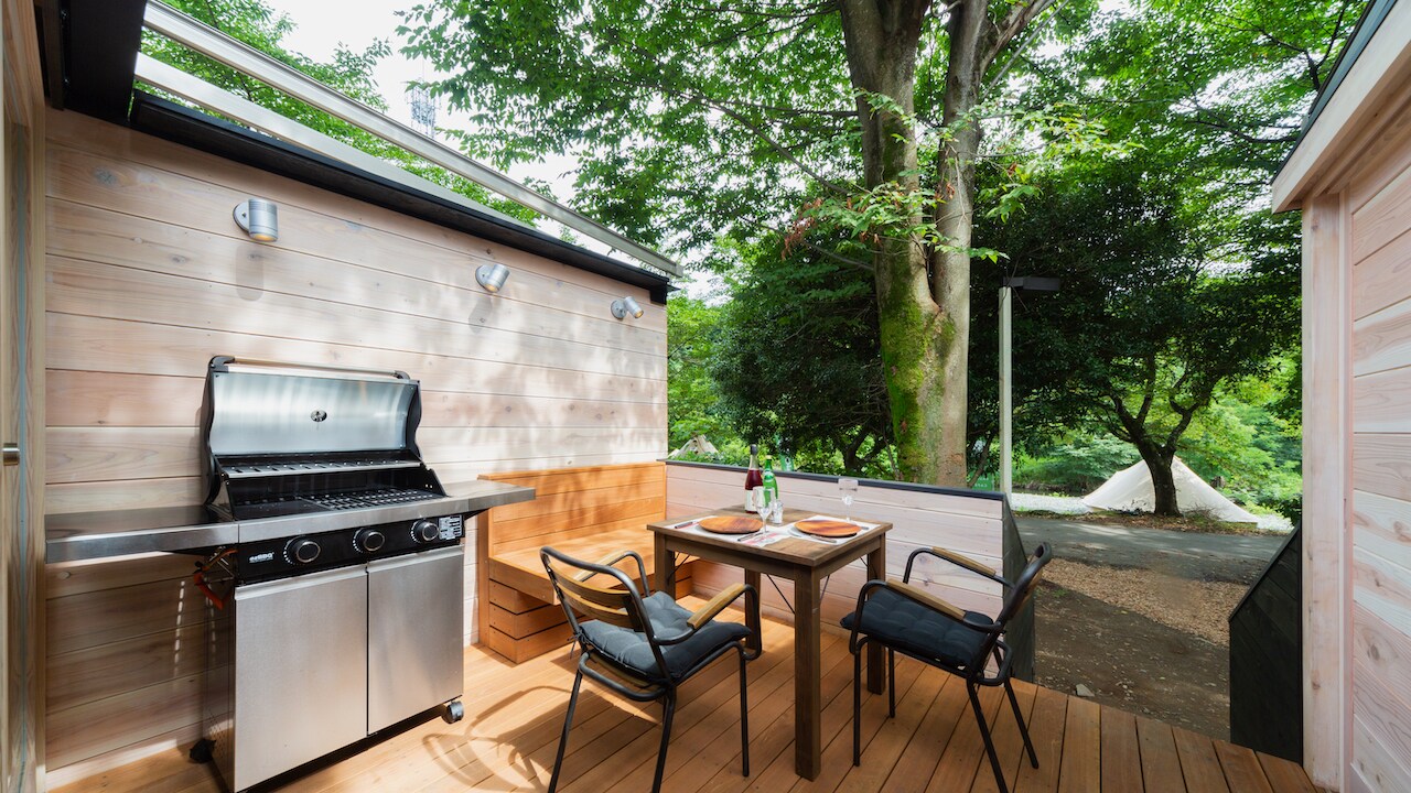 [Glamping Cabin] Terrace/Daytime