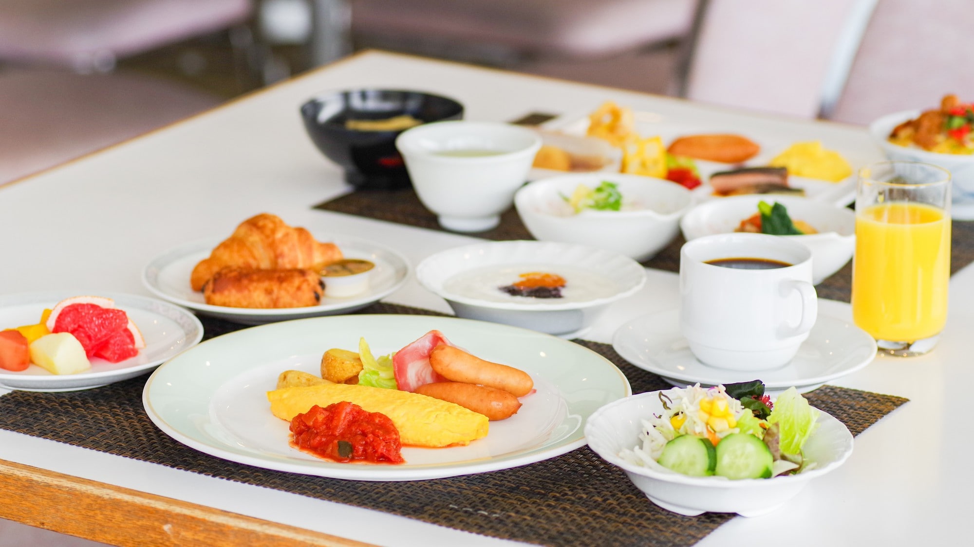 [Morning Buffet] A Western-style meal. Buffet style, with as much food as you like!